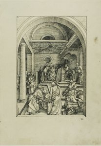 Christus unter den Schriftgelehrten, aus Das Leben der Jungfrau