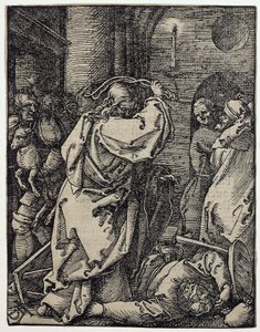 Christus vertreibt die Geldwechsler aus dem Tempel, Nr. 7 aus der Serie „Die kleine Passion“