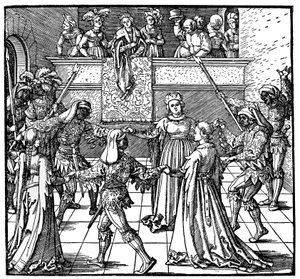 Tanz bei Fackellicht, Augsburg, 1516 von Albrecht Dürer