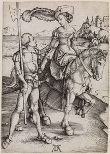 Das Fräulein zu Pferd und der Landsknecht von Albrecht Dürer
