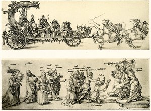 Entwurf für den Wagen des Kaisers Maximilian I. von Albrecht Dürer