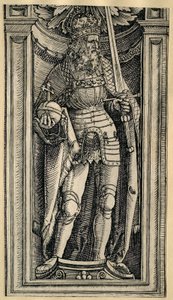 Figur von einer Säule des Bogens von Albrecht Dürer