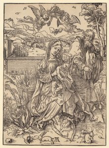 Heilige Familie mit den drei Hasen von Albrecht Dürer