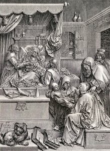 Hochreliefskulptur der Geburt des heiligen Johannes, 1855