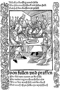 Illustration aus dem Buch Narrenschiff von Sebastian Brant, 1494 von Albrecht Dürer