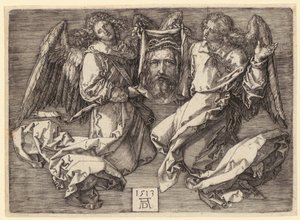 Jungfrau mit dem Haarband im Strahlenkranz auf der Mondsichel von Albrecht Dürer