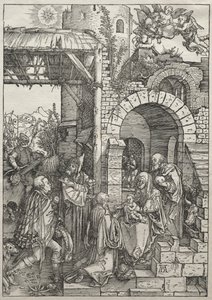 Leben der Jungfrau: Anbetung der Heiligen Drei Könige, 1504-1505 von Albrecht Dürer