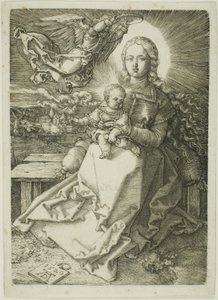 Madonna von einem Engel gekrönt von Albrecht Dürer