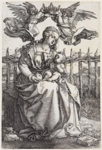 Maria mit dem Kind, von zwei Engeln gekrönt von Albrecht Dürer