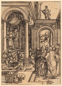 Mariens Tempelgang, Blatt 6 der Folge "Das Marienleben" von Albrecht Dürer