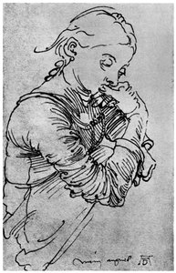 Meine Agnes, Dürers Frau als Mädchen dargestellt, 1495 von Albrecht Dürer