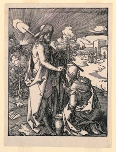 Noli me Tangere (Christus erscheint Maria Magdalena), aus der Serie Die kleine Passion von Albrecht Dürer