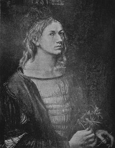 Porträt des Künstlers mit einer Distel, 1493, 1906 von Albrecht Dürer