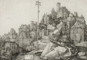 Der heilige Antonius beim Lesen von Albrecht Dürer