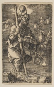 Heiliger Christophorus nach rechts blickend von Albrecht Dürer