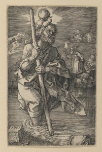 Heiliger Christophorus nach rechts blickend von Albrecht Dürer