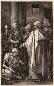 Sankt Peter und Sankt Johannes am Tempeltor von Albrecht Dürer