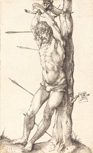 Der heilige Sebastian an den Baum gebunden, 1500-1501