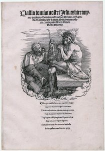 Schmerzensmann und der Landsknecht, Blatt 1 der Folge "Die Große Passion" von Albrecht Dürer