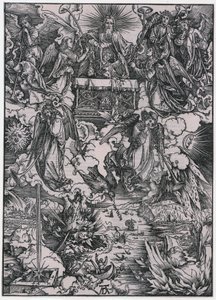 Sieben Posaunenengel, VI. Figur, Blatt 8 der Folge "Die Apokalypse" von Albrecht Dürer
