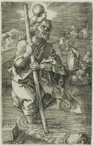 St. Christophorus nach rechts gewandt