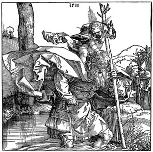 St. Christophorus trägt das Christuskind, 1511, 1936