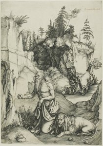 Der büßende Heilige Hieronymus in der Wüste