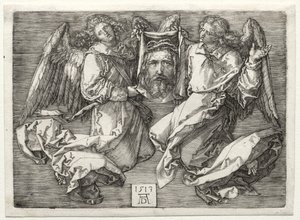 Schweißtuch von zwei Engeln gezeigt von Albrecht Dürer