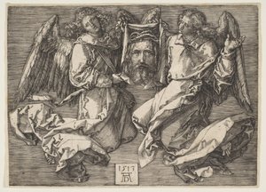 Schweißtuch gehalten von zwei Engeln von Albrecht Dürer