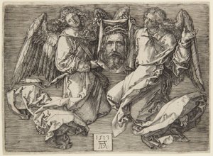 Schweißtuch gehalten von zwei Engeln von Albrecht Dürer