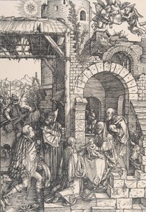 Die Anbetung der Könige, aus der Serie Das Leben der Jungfrau, ca. 1502 von Albrecht Dürer