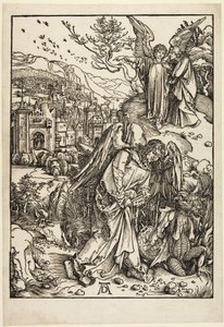 Der Engel mit dem Schlüssel zum Abgrund von Albrecht Dürer