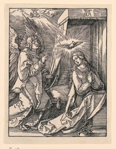 Die Verkündigung, aus der Serie Die kleine Passion von Albrecht Dürer