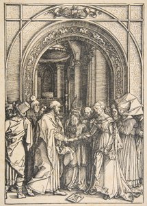 Die Verlobung der Jungfrau, aus "Das Leben der Jungfrau" von Albrecht Dürer