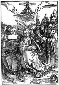 Die Heilige Familie mit fünf Engeln, ca. 1504