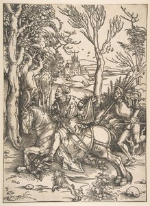 Der Ritter und der Mann in Rüstung von Albrecht Dürer