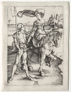 Die Dame reitet und der Landsknecht
