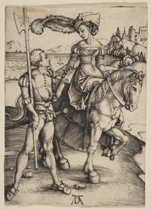 Die Dame zu Pferd und der Landsknecht, ca. 1497