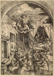 Das Leben der Jungfrau: Die Geburt der Jungfrau von Albrecht Dürer