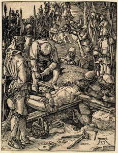 Die kleine Passion: Christus ans Kreuz genagelt von Albrecht Dürer