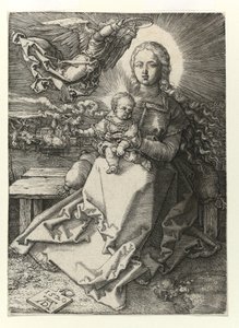 Die Madonna von einem Engel gekrönt, 1520 von Albrecht Dürer