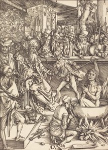 Das Martyrium des Heiligen Johannes, wahrscheinlich ca. 1496-1498 von Albrecht Dürer