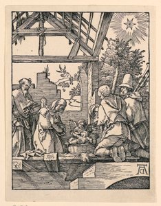 Die Geburt Christi (Anbetung der Hirten) aus der Serie Die Kleine Passion von Albrecht Dürer