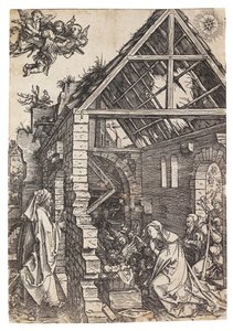 Die Geburt Christi, aus der Serie Das Leben der Jungfrau, ca. 1503 von Albrecht Dürer