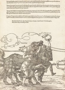 Der Triumphwagen von Maximilian I Der große Triumphwagen [Platte 5 von 8], 1523 lateinische Ausgabe