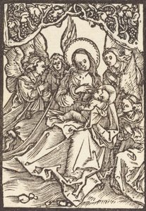 Die Jungfrau, die das Christkind stillt, mit vier Engeln, ca. 1500 von Albrecht Dürer