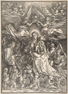 Die Jungfrau umgeben von vielen Engeln von Albrecht Dürer