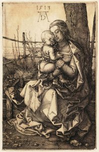 Die Jungfrau und das Kind, sitzend an einem Baum von Albrecht Dürer