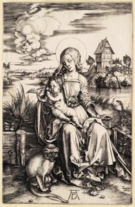 Die Jungfrau und das Kind mit dem Affen von Albrecht Dürer