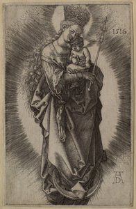 Die Jungfrau auf der Mondsichel mit Zepter und Sternenkrone von Albrecht Dürer